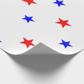 Rode en blauwe sterren - het Patroon van de hemel Cadeaupapier (Hoek)