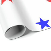 Rode en blauwe sterren - het Patroon van de hemel Cadeaupapier (Rol Hoek)