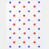 Rode en blauwe sterren - het Patroon van de hemel  Fleece Deken (Voorkant)