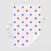 Rode en blauwe sterren - het Patroon van de hemel Golfhanddoek (Insitu)