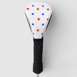 Rode en blauwe sterren - het Patroon van de hemel Golfheadcover