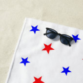 Rode en blauwe sterren - het Patroon van de hemel Strandlaken (In situ)