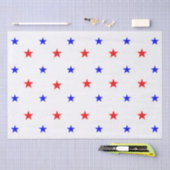 Rode en blauwe sterren - het Patroon van de hemel Tissuepapier (Craft)