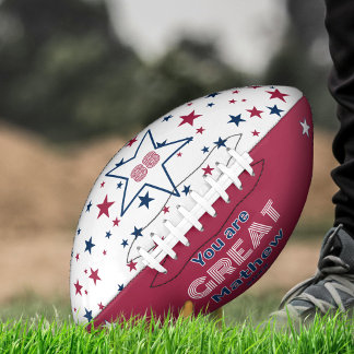 Rode en blauwe sterren - Je bent geweldig American Football