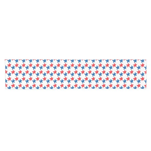 Rode en blauwe sterren | Patriottisch / 4 juli Korte Tafelloper (Horizontaal)