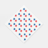 Rode en blauwe sterren | Patriottisch / 4 juli Servet (Hoek)