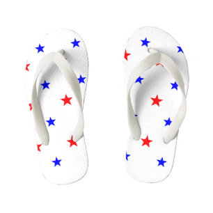 Rode en Blauwe Sterren - Sterrenhemel Patroon Kinder Teenslippers