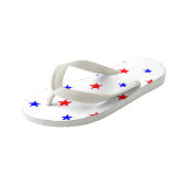 Rode en Blauwe Sterren - Sterrenhemelpatroon Kinder Teenslippers (Schuin)