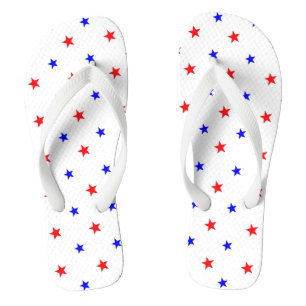 Rode en Blauwe Sterren - Sterrenhemelpatroon Teenslippers