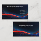 Rode en blauwe stippen en rondingen visitekaartje (Voorkant / Achterkant)