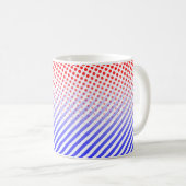 Rode en blauwe Stippen en strepen Koffiemok (Voorkant rechts)