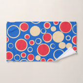 Rode en blauwe Stippen op blauw Bad Handdoek (Handdoek)