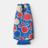 Rode en blauwe Stippen op blauw Flesjeskoeler (Achterkant)