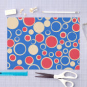 Rode en blauwe Stippen op blauw Tissuepapier (Craft)