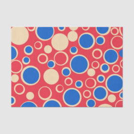 Rode en blauwe Stippen op rood Tissuepapier