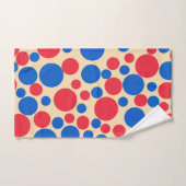 Rode En Blauwe Stippen Op Taan Bad Handdoek (Handdoek)