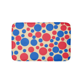 Rode en blauwe Stippen op Tan Badmat