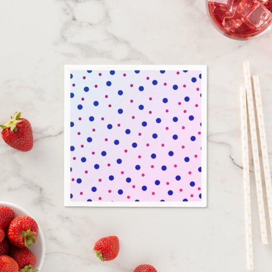 Rode en blauwe stippen Polka Servet (Insitu)