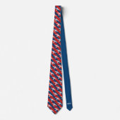 Rode en blauwe streep B-24 patroon Stropdas (Voorkant)