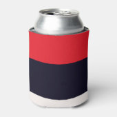 Rode en blauwe strepen blikjeskoeler (Blikje Voorkant)