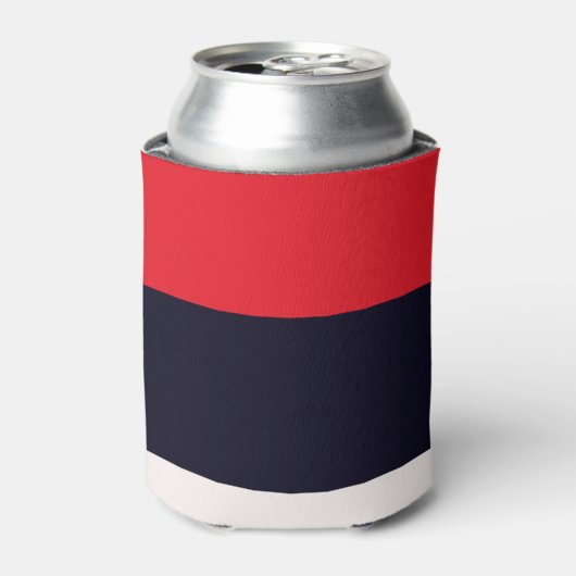 Rode en blauwe strepen blikjeskoeler (Blikje Voorkant)