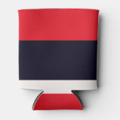 Rode en blauwe strepen blikjeskoeler (Voorkant)