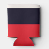 Rode en blauwe strepen blikjeskoeler (Achterkant)