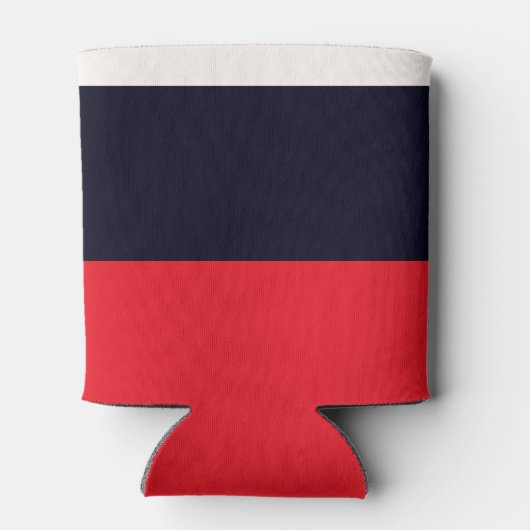 Rode en blauwe strepen blikjeskoeler (Achterkant)