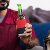 Rode en blauwe strepen blikjeskoeler