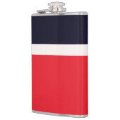 Rode en blauwe strepen heupfles (Links)