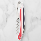 Rode en blauwe strepen kurkentrekker (Voorkant)