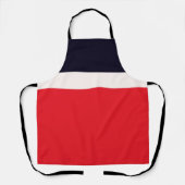 Rode en blauwe strepen schort (Voorkant)