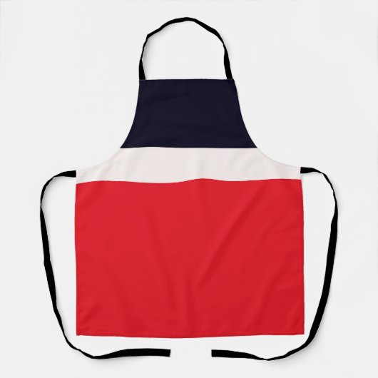 Rode en blauwe strepen schort (Voorkant)