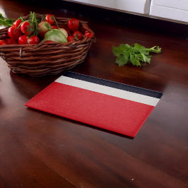 Rode en blauwe strepen snijplank