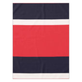 Rode en blauwe strepen tafelkleed (Voorkant)