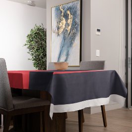 Rode en blauwe strepen tafelkleed