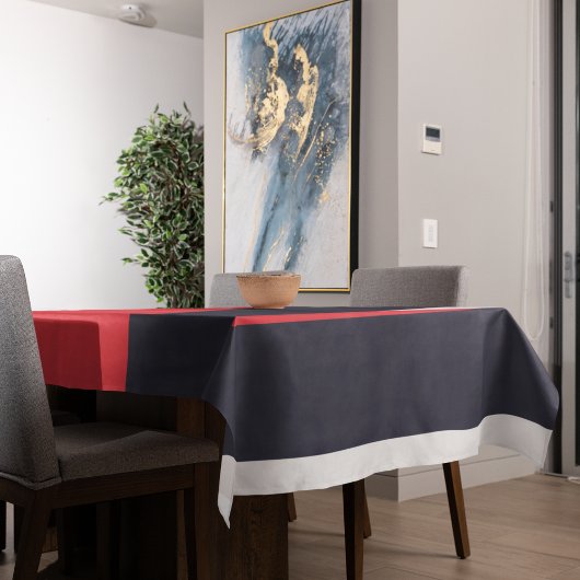 Rode en blauwe strepen tafelkleed