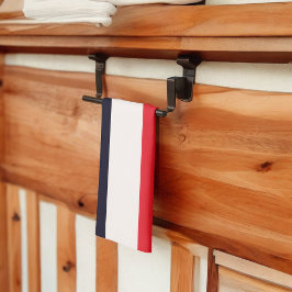 Rode en blauwe strepen theedoek