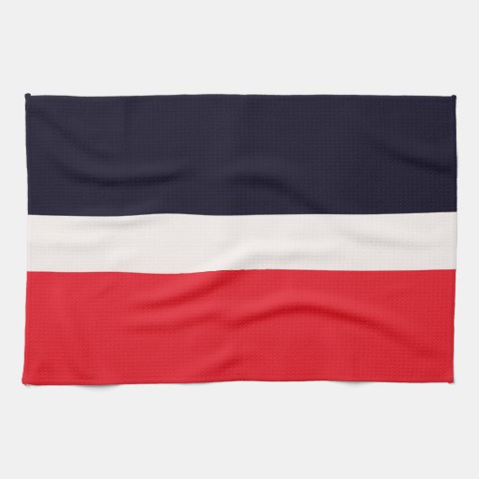 Rode en blauwe strepen theedoek (Horizontaal)