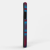 rode en blauwe textuur Case-Mate iPhone case (Achterkant/rechts)