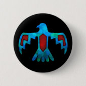 Rode en blauwe Thunderbird Button (Voorkant)