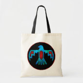 Rode en blauwe Thunderbird Canvas tas (Voorkant)