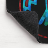 Rode en blauwe Thunderbird Mousepad Muismat (Hoek)