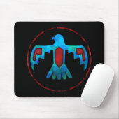 Rode en blauwe Thunderbird Mousepad Muismat (Met muis)