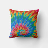 Rode en blauwe tie-dye kussen (Achterkant)