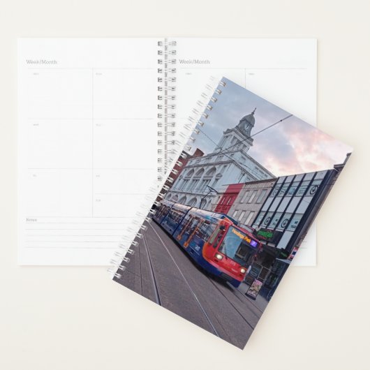 Rode en blauwe tram planner (Display)