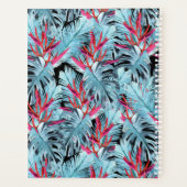 Rode en blauwe tropische planten planner (Achterkant)