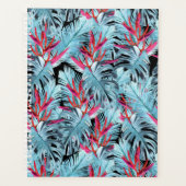 Rode en blauwe tropische planten planner (Voorkant)