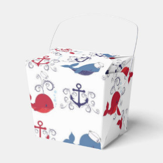 Rode en blauwe walvissen en Anchor Bedankdoosjes