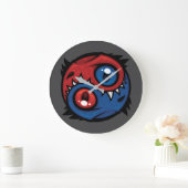 Rode en Blauwe Yin Yang Draken Grote Klok (Huis)